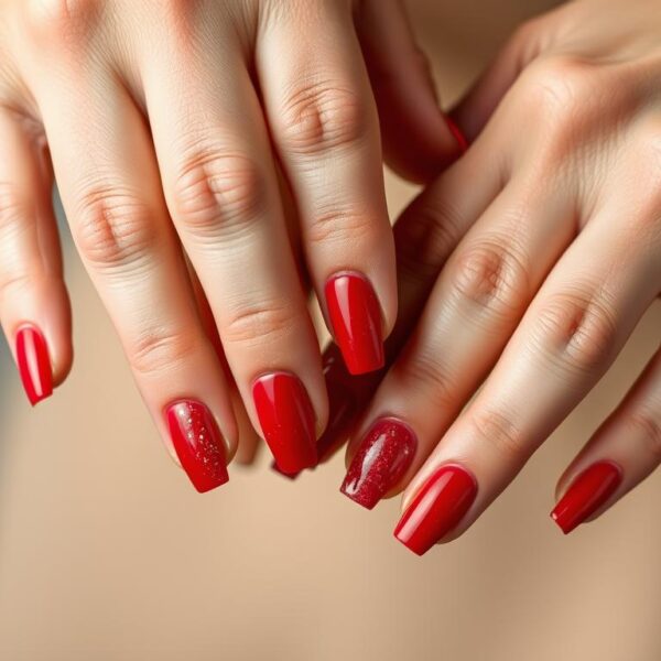 Paznokcie z brokatem: 17 Modnych Inspiracji [Hybrydy, Wzory]