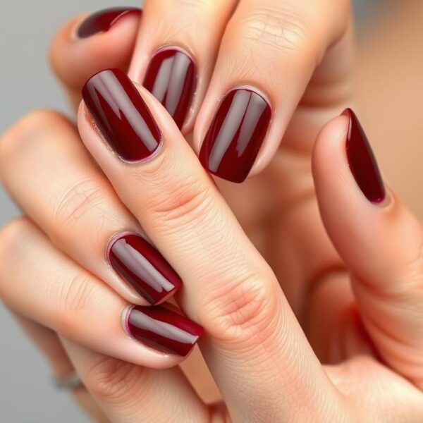 Bordowe paznokcie: TOP 14 Inspiracji [Matowe, Wzory, Złote]