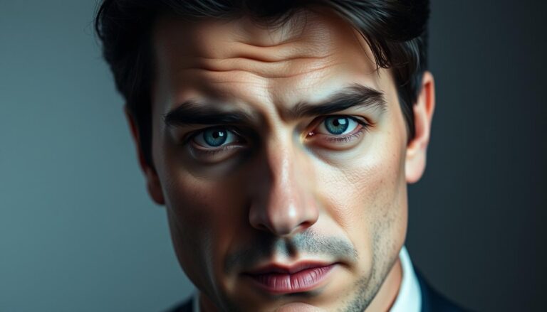 Mężczyzna z chłodnym, kalkulującym spojrzeniem - typowe cechy socjopaty w związku