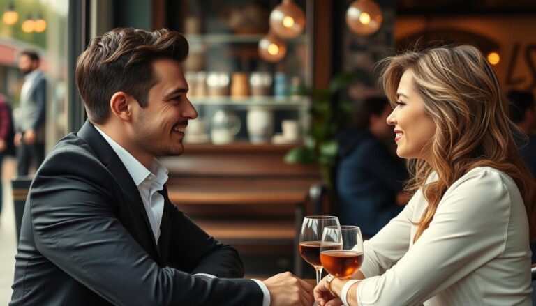 Para podczas rozmowy pokazująca sztukę uwodzenia w praktyce