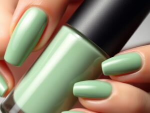 Paznokcie butelkowa zieleń w różnych odcieniach i wykończeniach