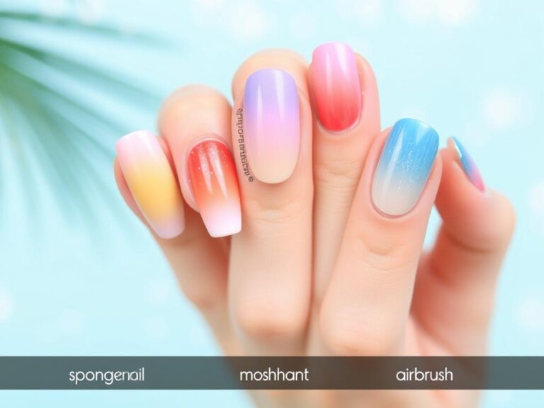 Paznokcie na lato ombre w różnych technikach wykonania