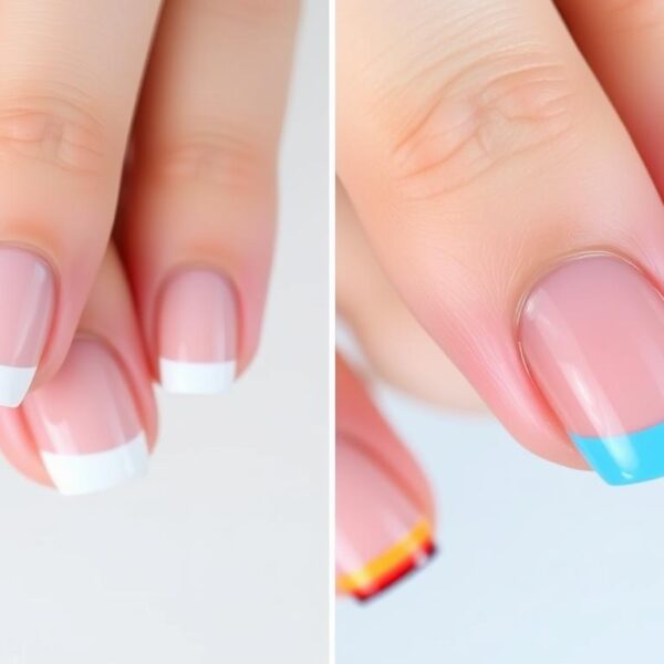 Kolorowy french: TOP 14 Inspiracji [Paznokcie z końcówką]