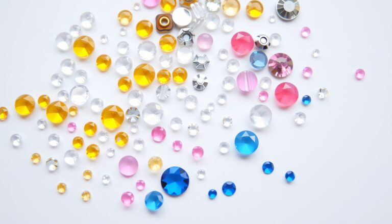 Różnorodne cyrkonie do zdobienia paznokci w różnych kolorach i rozmiarach